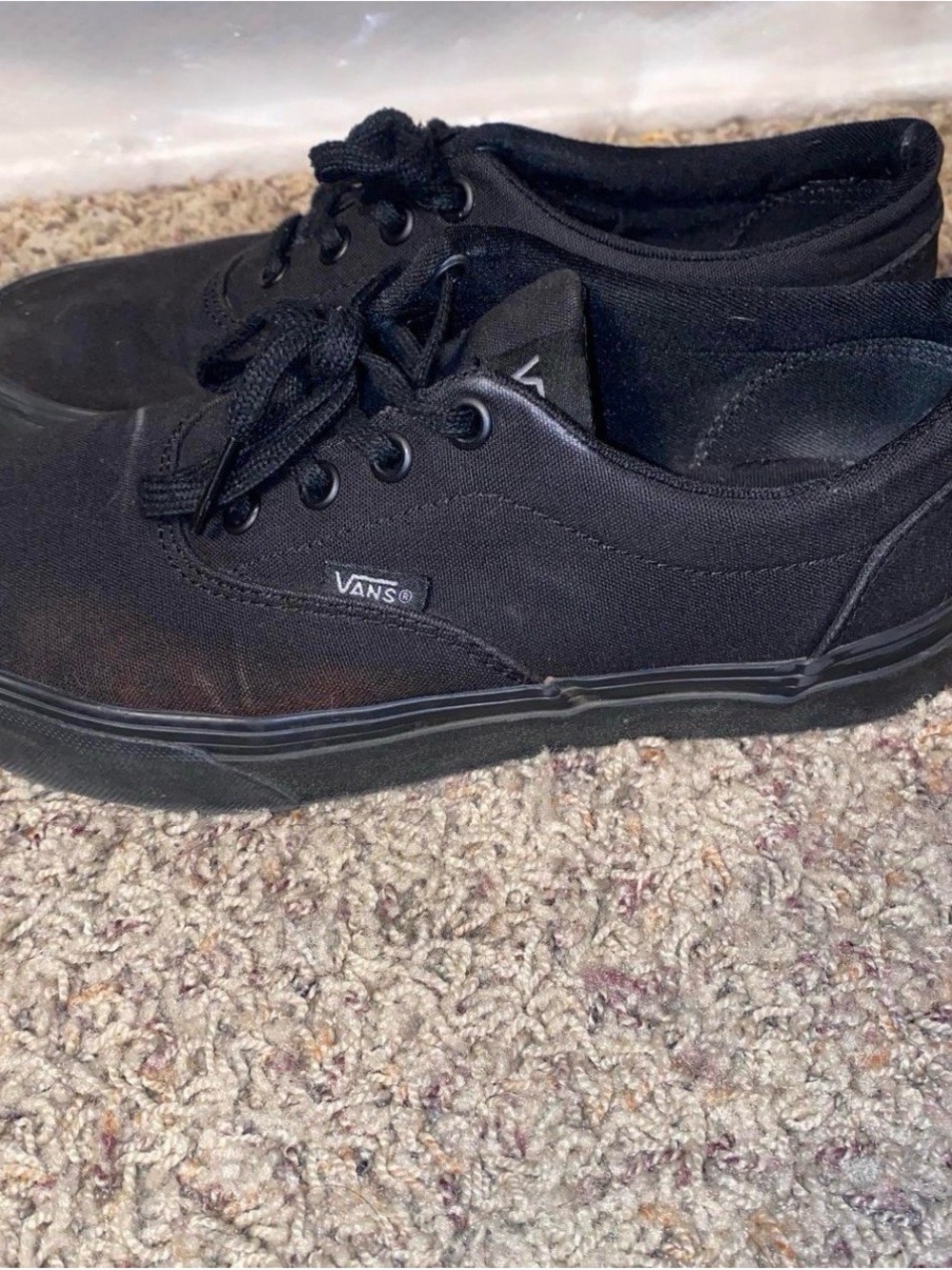 Vans Black Low-Top Canvas Sneakers